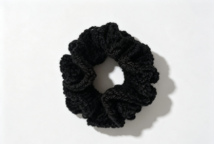 Colourful Flutterby crochet scrunchie for all hair types