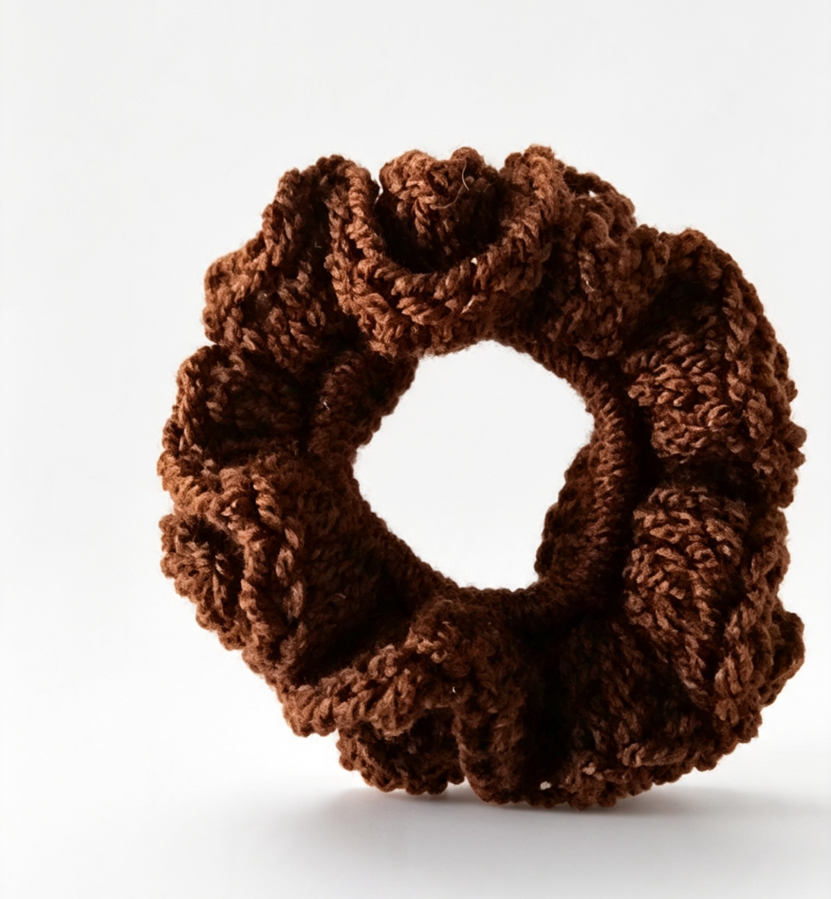 Soft acrylic yarn hair scrunchie for everyday styling