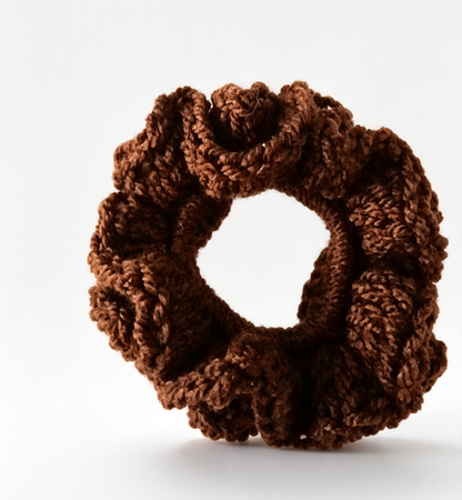 Soft acrylic yarn hair scrunchie for everyday styling
