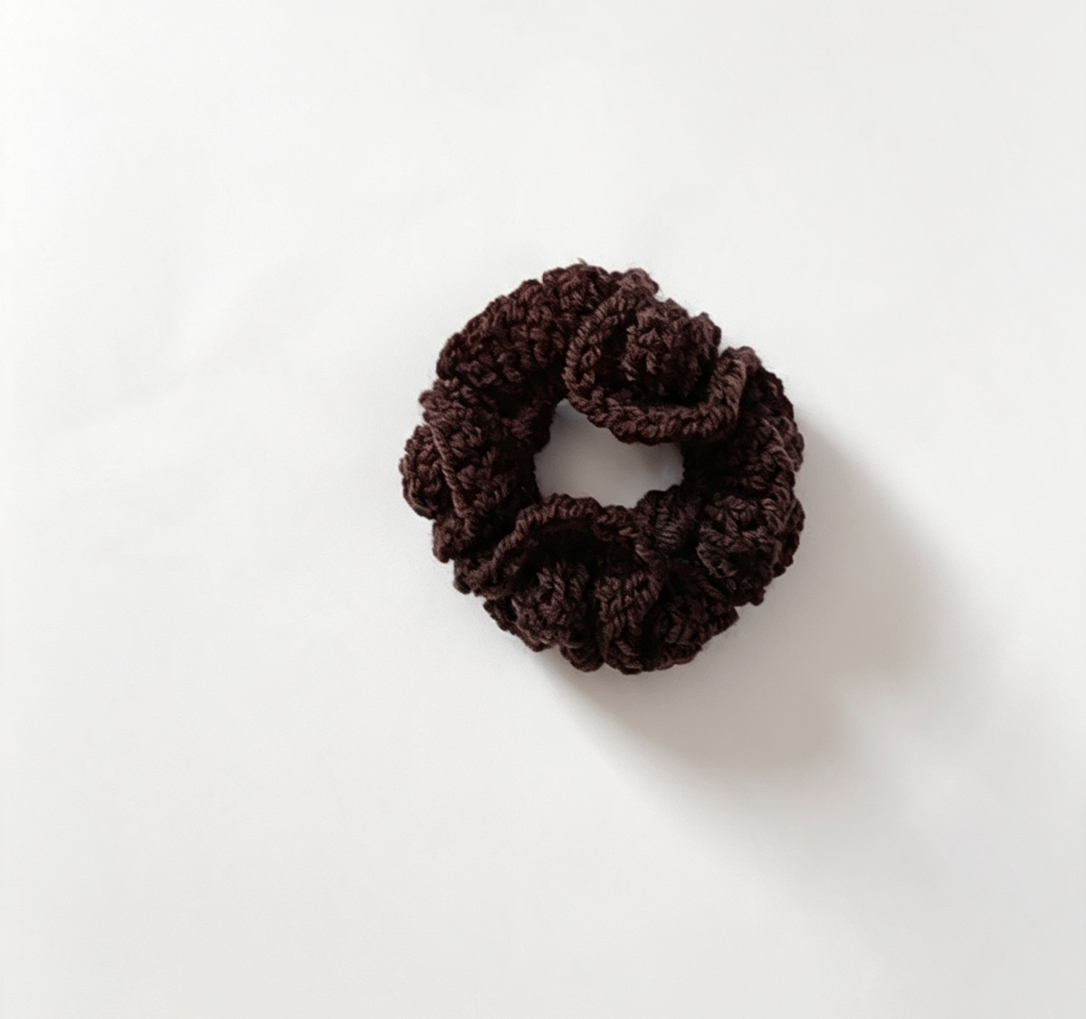 Soft acrylic yarn hair scrunchie for everyday styling