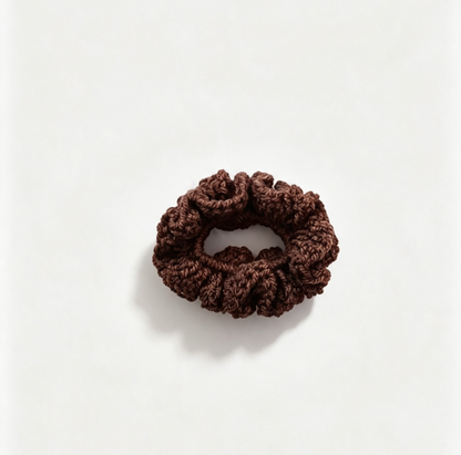 Flutterby crochet scrunchie handmade in the UK for women